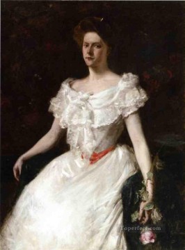 バラを持つ貴婦人 ウィリアム・メリット・チェイス Oil Paintings